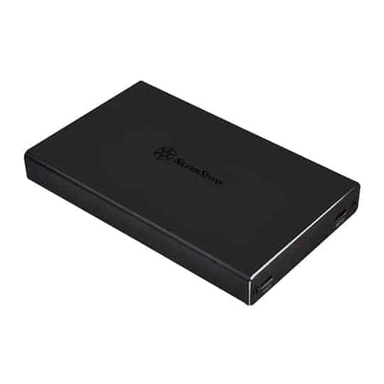 (image for) Silverstone External USB 3.1 Type C HDD/SSD Enclosure with 2 Port USB HUB + Type C Charge Port Hub